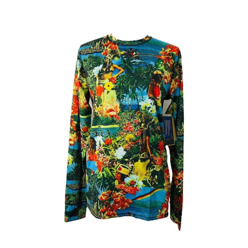Burton DryRide Maui Wowie Shirt Mens Medium Multicolor Long Sleeve Athletic